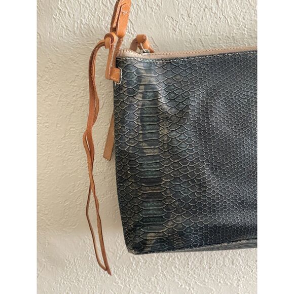 Consuela Thunderbird Snake Print Embossed Sling Crossbody Bag Leather EXCELLENT - Picture 13 of 16